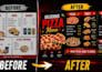 design modern digital menu board for restaurant tv screen fast food menu
